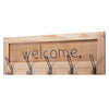 Addie Joy Welcome Coat and Key Holder Plaque - Brown/Honey Wash